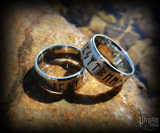 Prsten Futhark Assar - ocel