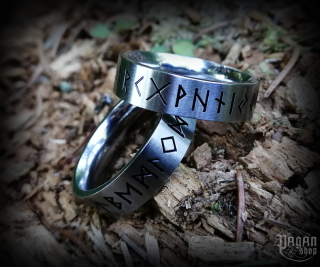 Prsten Futhark Svend - ocel